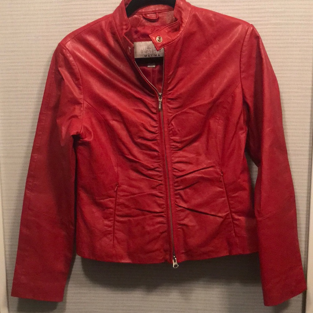 Leather coat